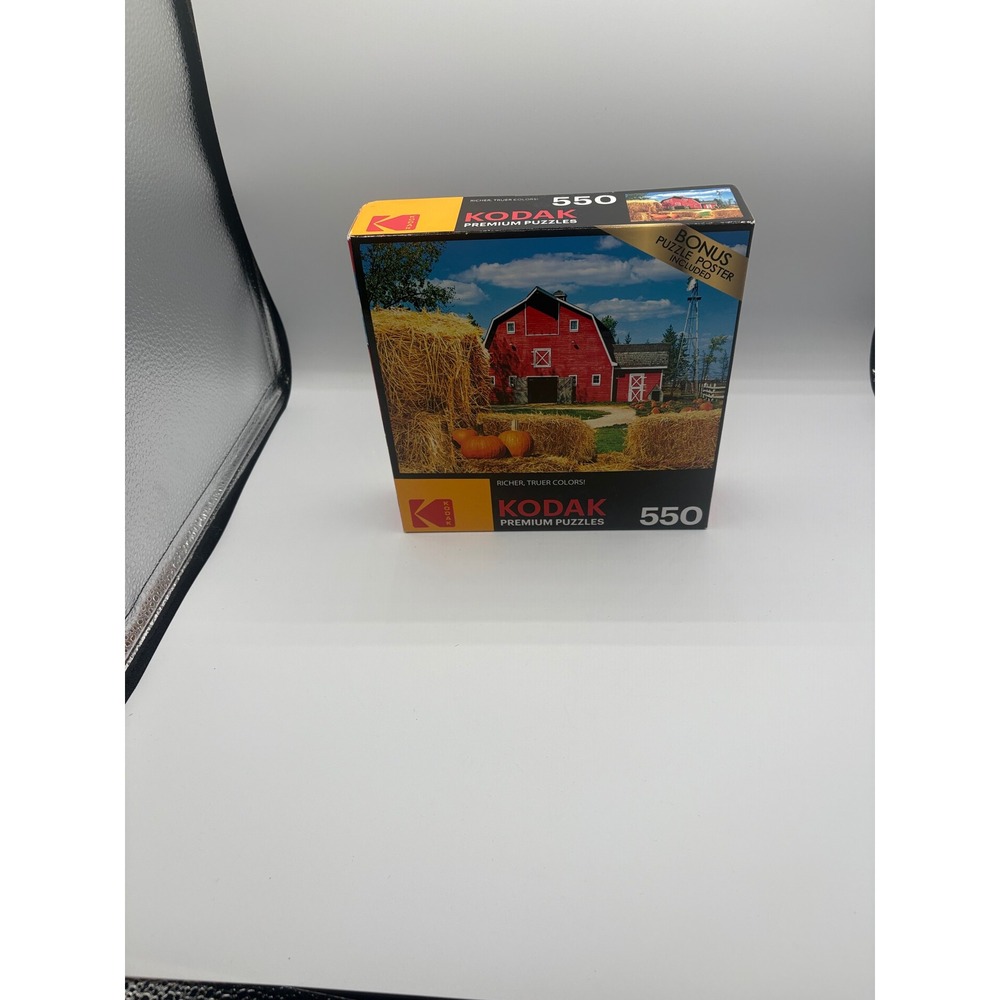 Kodak Premium Jigsaw Puzzle 550 Pieces Red Barn Farm‎ Landscape RoseArt 8300
